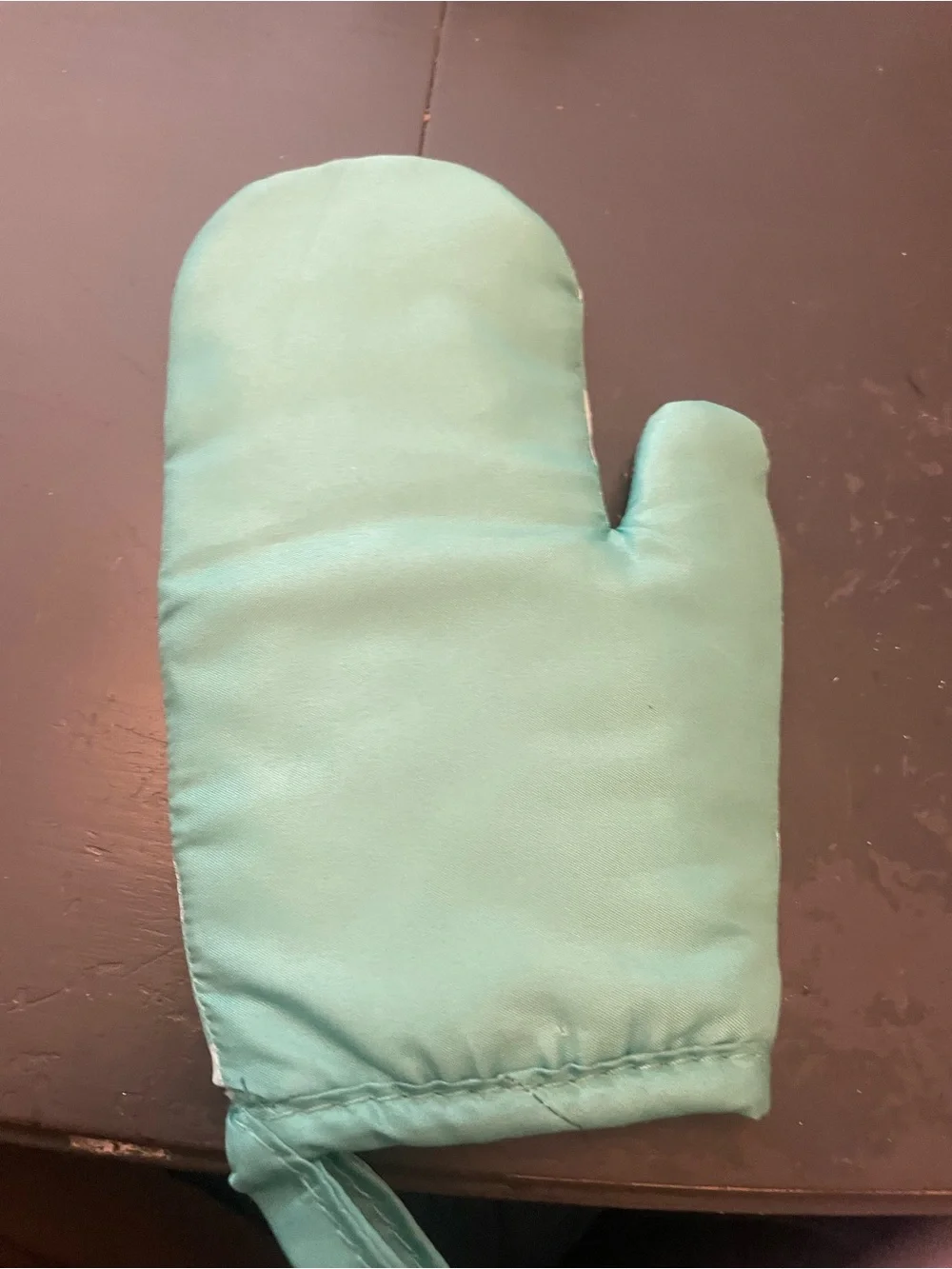 Kids Striped Aqua and White Oven Mitt - Home Accents